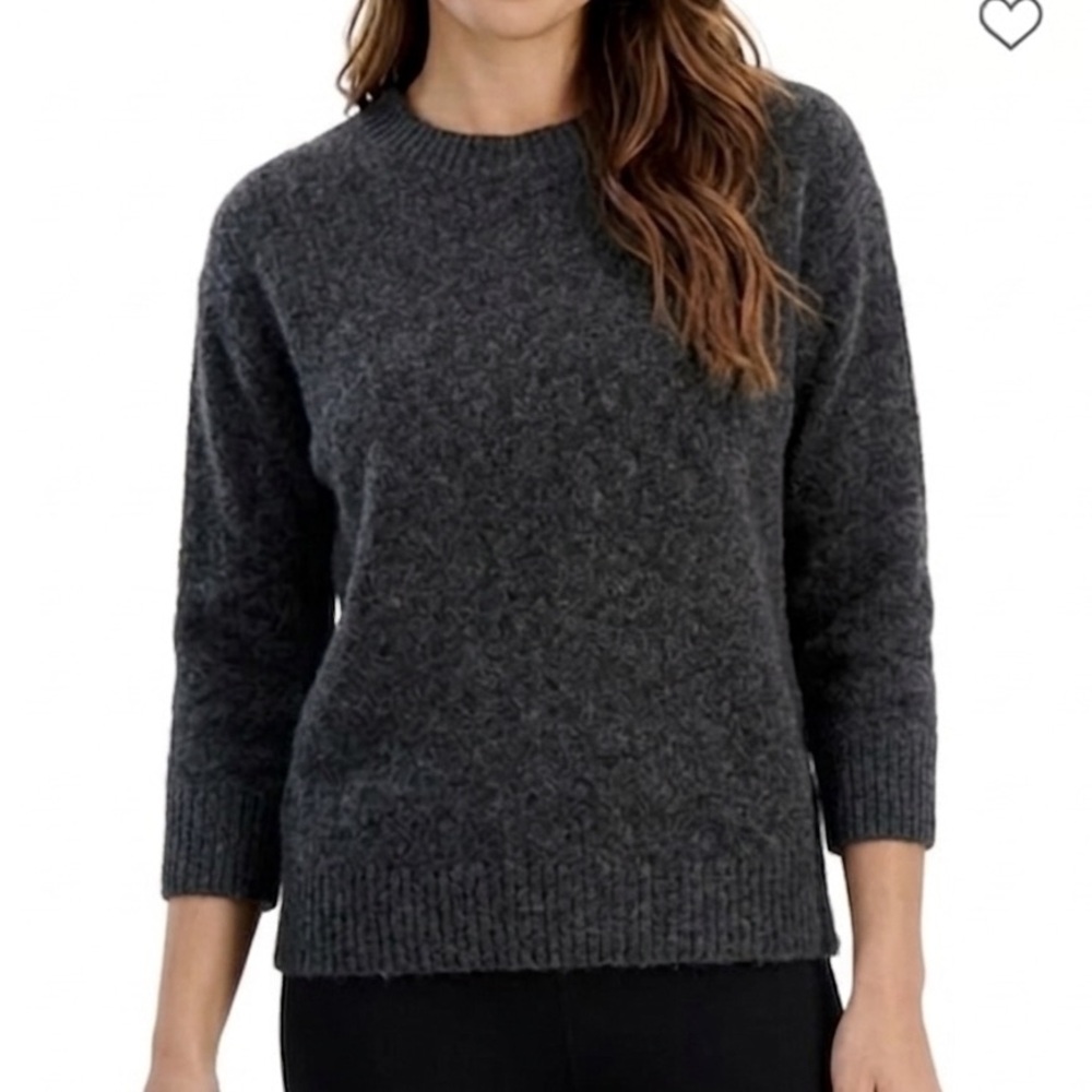 Splendid Classic Cashmere Crewneck Sweater Women's Size S 100% Cashmere Charcoal